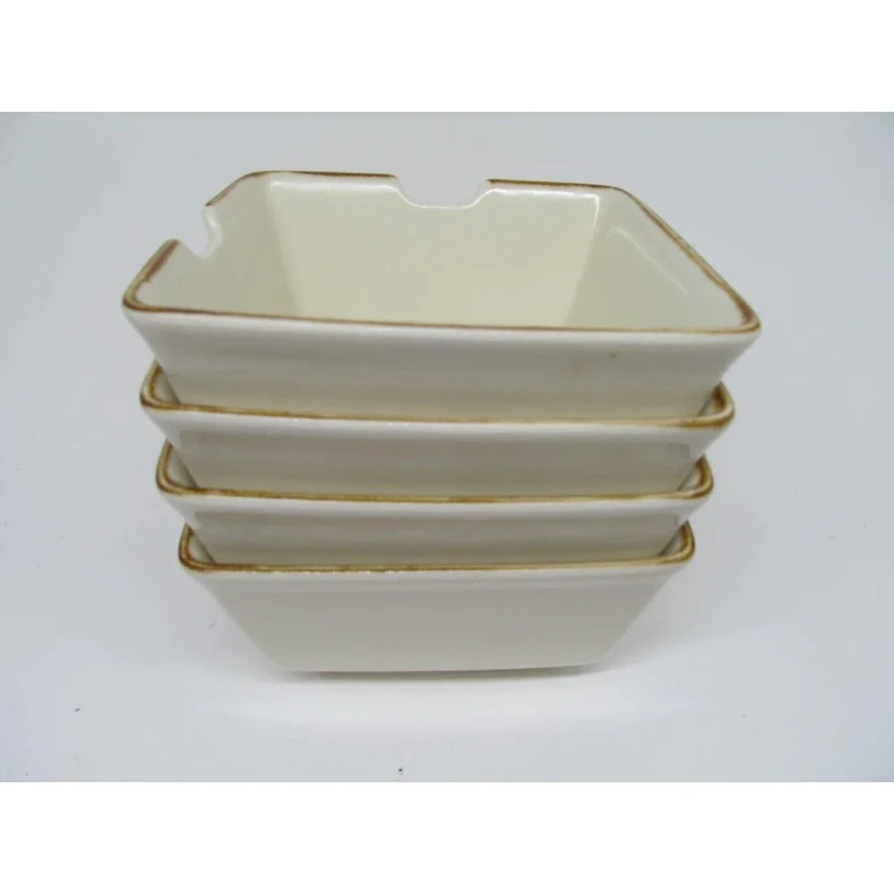 Pottery Barn Asian Square Set Of 4 Putty 6
